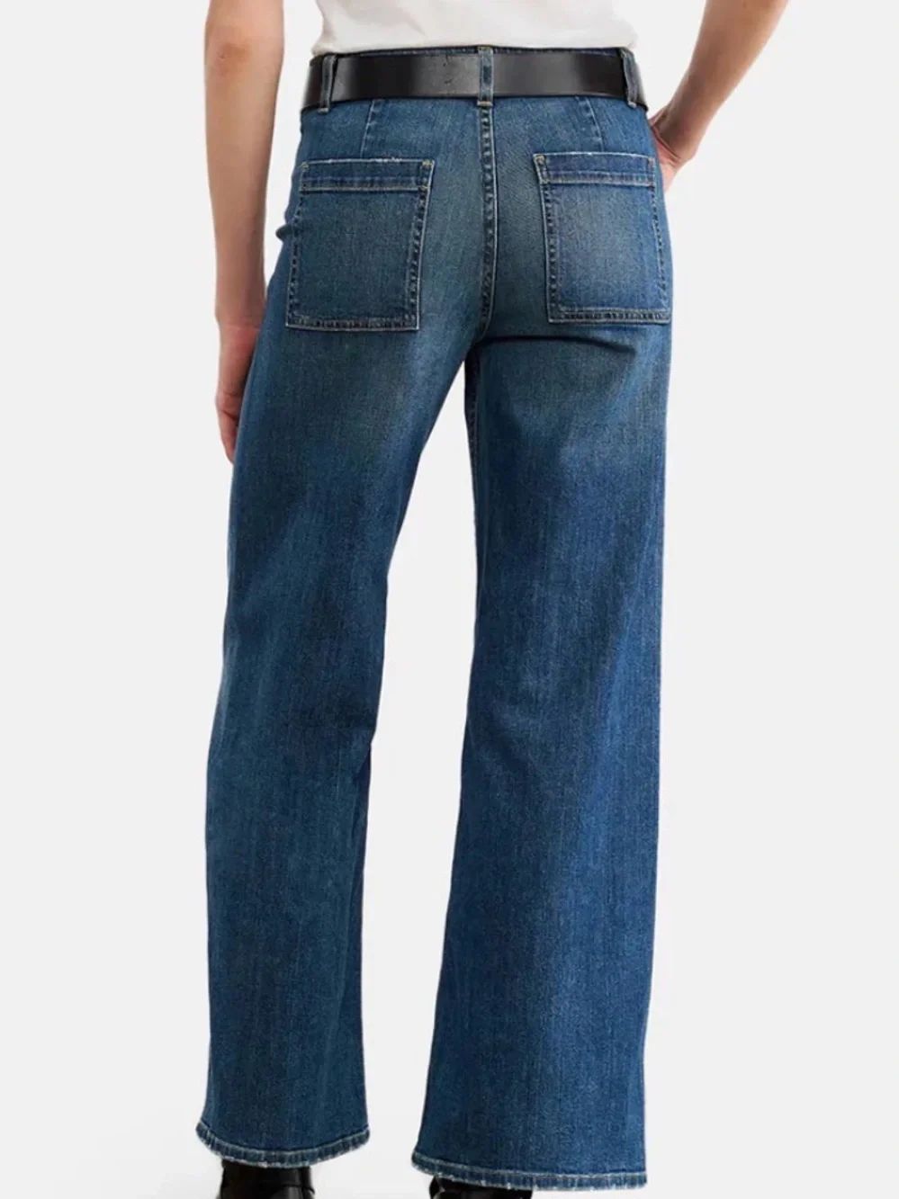 Nili Lotan Megan jeans Size 28 Wide Leg 10991W45 cut 4637 classic wash 440.00 - Picture 2 of 16